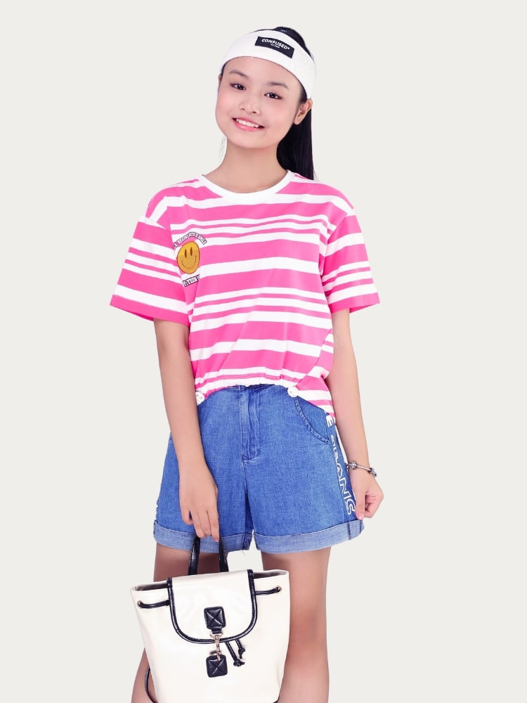 Quần Short jean TT chữ YTEEN