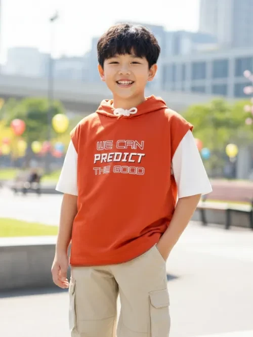 Aó thun nam có nón phối tay EAY037-5