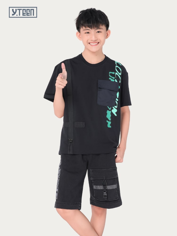 Áo thun bé trai TT chữ size S-XL