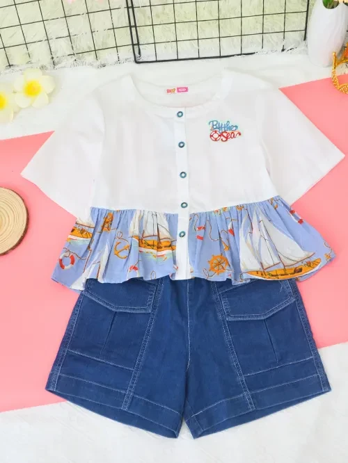 Áo kiểu bé gái TT By The Sea