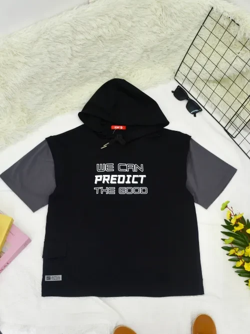 Aó thun nam có nón phối tay EAY037-5