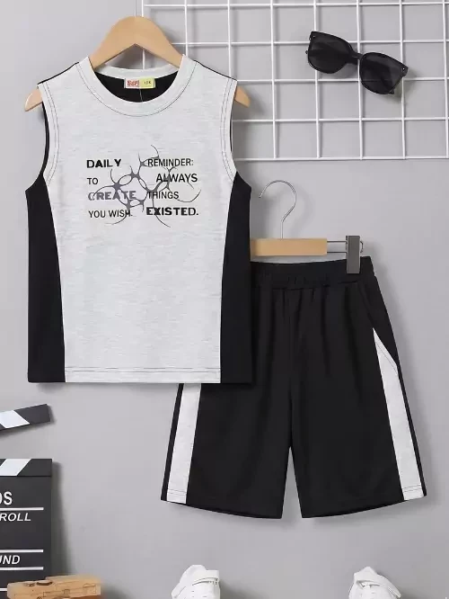 Bộ thun sát nách bé trái cotton TBY004-6