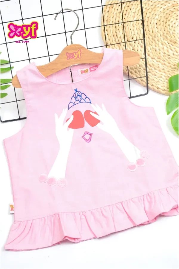 Áo hồng thêu găng tay (Form nhỏ - lấy size cộng 3 KG)