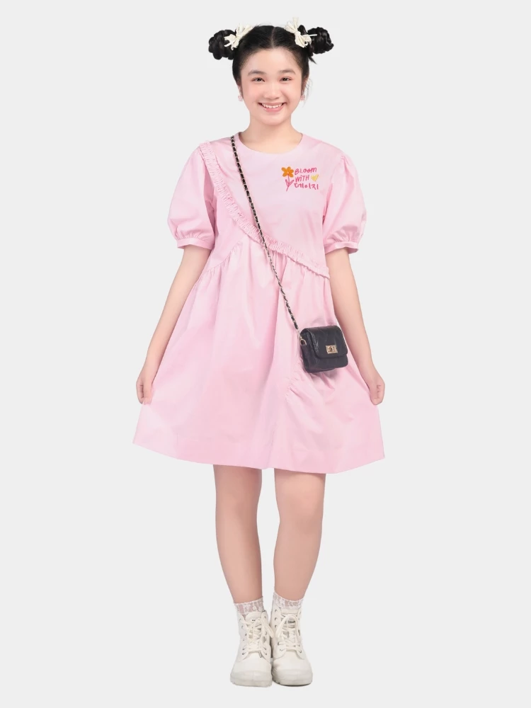 Đầm váy babydoll ngắn tay cho bé gái YTEEN  EDX030-4