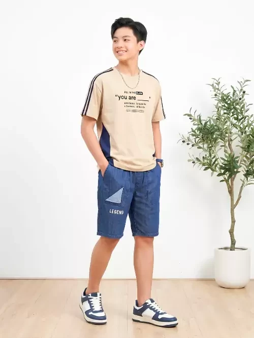 Aó thun nam phối sọc 3 màu EAY011-6