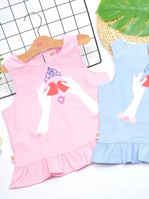 Áo hồng thêu găng tay (Form nhỏ - lấy size cộng 3 KG)