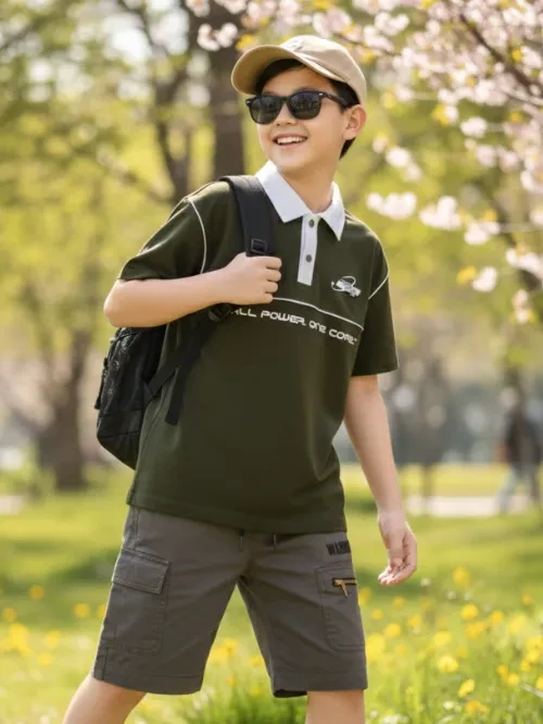 Áo thun polo bé trai EAY035-5