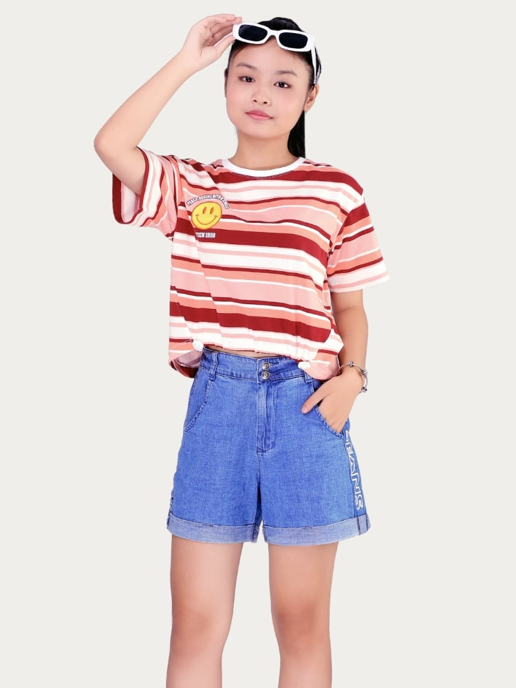 Quần Short jean TT chữ YTEEN