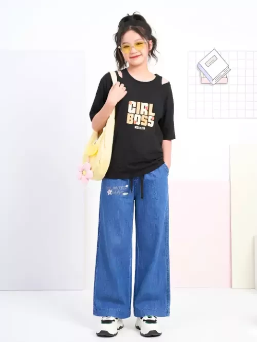 Quần Jean dài bé gái 2 màu EQX009-6