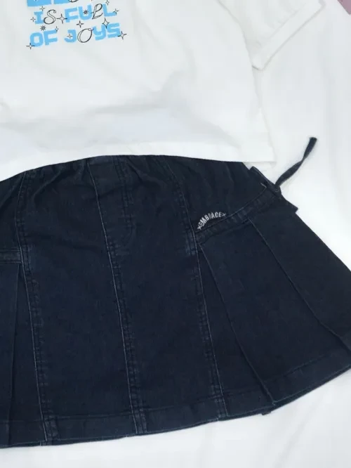 Váy Jean xếp ly bé gái EVX042-5