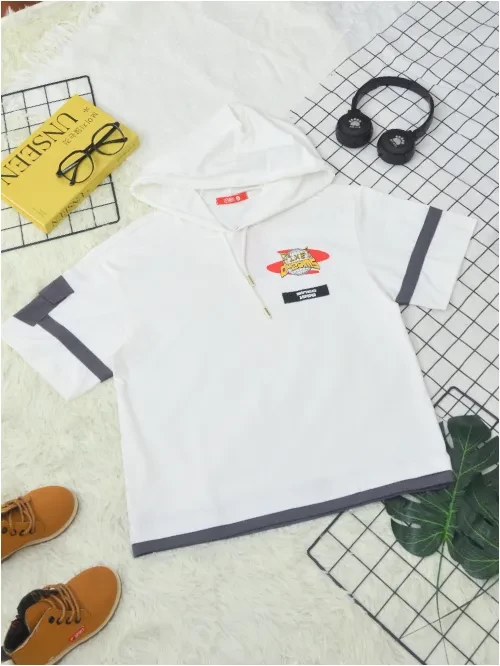 Áo thun ngắn tay bé trai có mũ YTEEN EAY030-5