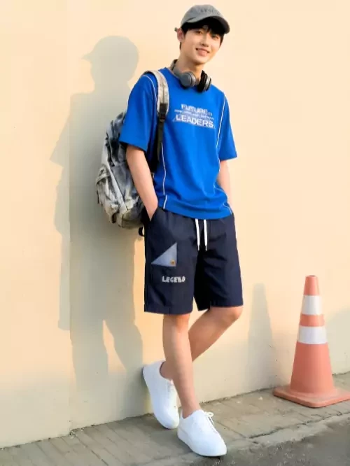 Quần Short Jean bé trai màu xanh EQY005-6
