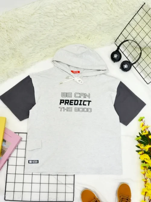 Aó thun nam có nón phối tay EAY037-5