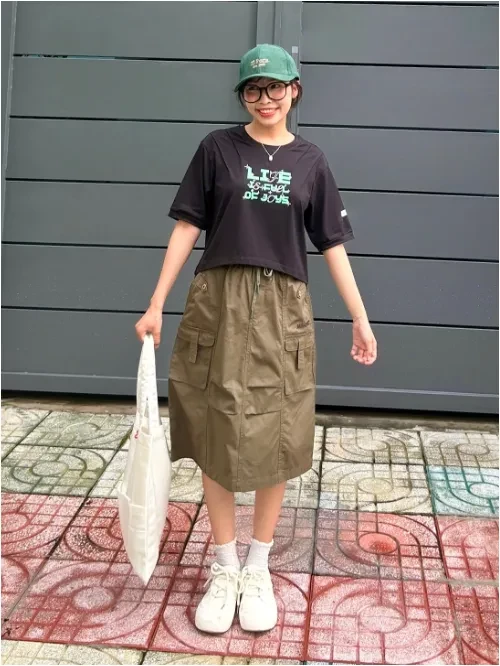 Váy kaki form chữ A cho bé gái YTEEN EVX029-5