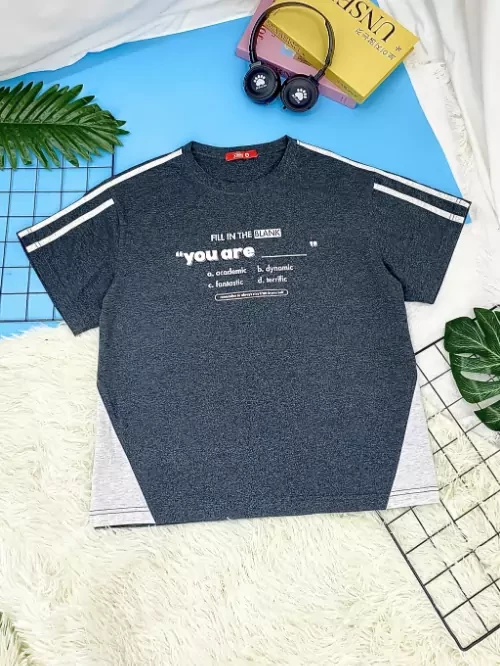Aó thun nam phối sọc 3 màu EAY011-6