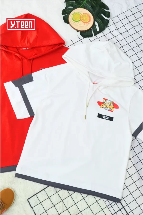 Áo thun ngắn tay bé trai có mũ YTEEN EAY030-5